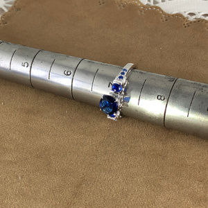 Gem Empourium Jewelry - 2CT Blue Sapphire 925 Sterling Silver Ring Size 7 Gem Empourium Jewelry - 2CT Blue Sapphire 925 Sterling Silver Ring Size 7